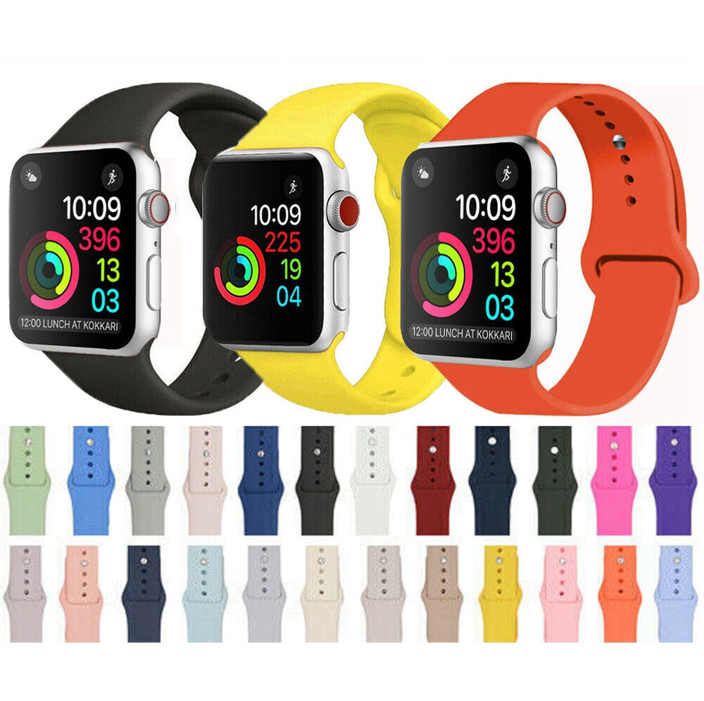 Bracelet de rechange en silicone souple pour Apple Watch iWatch Bracelet de rechange en silicone souple pour Apple Watch iWatch